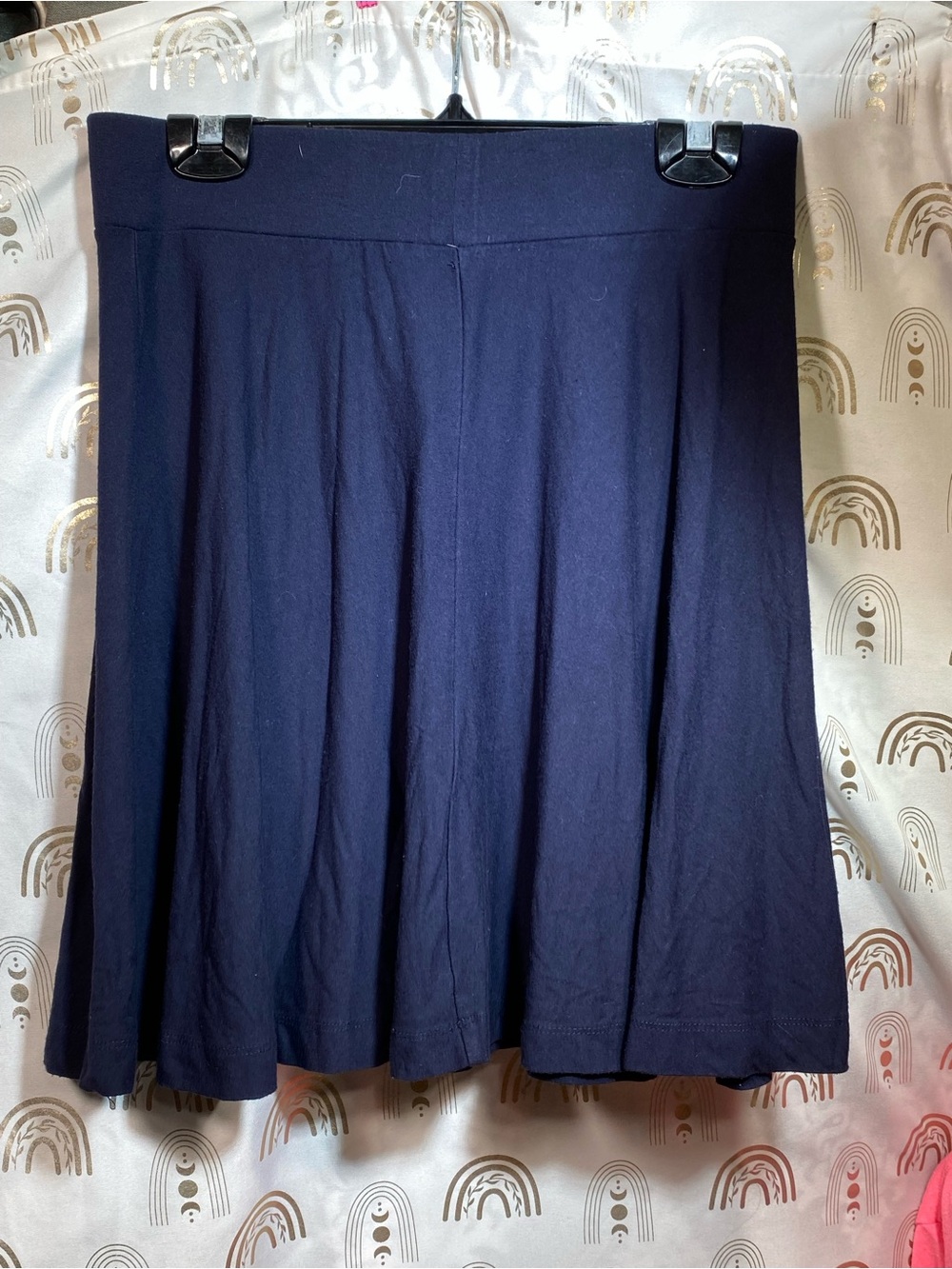 LOFT Navy Circle Skirt